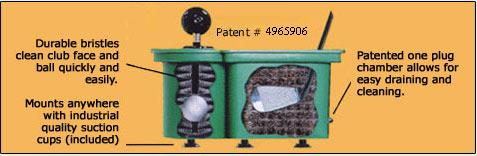 golf club and ball washer